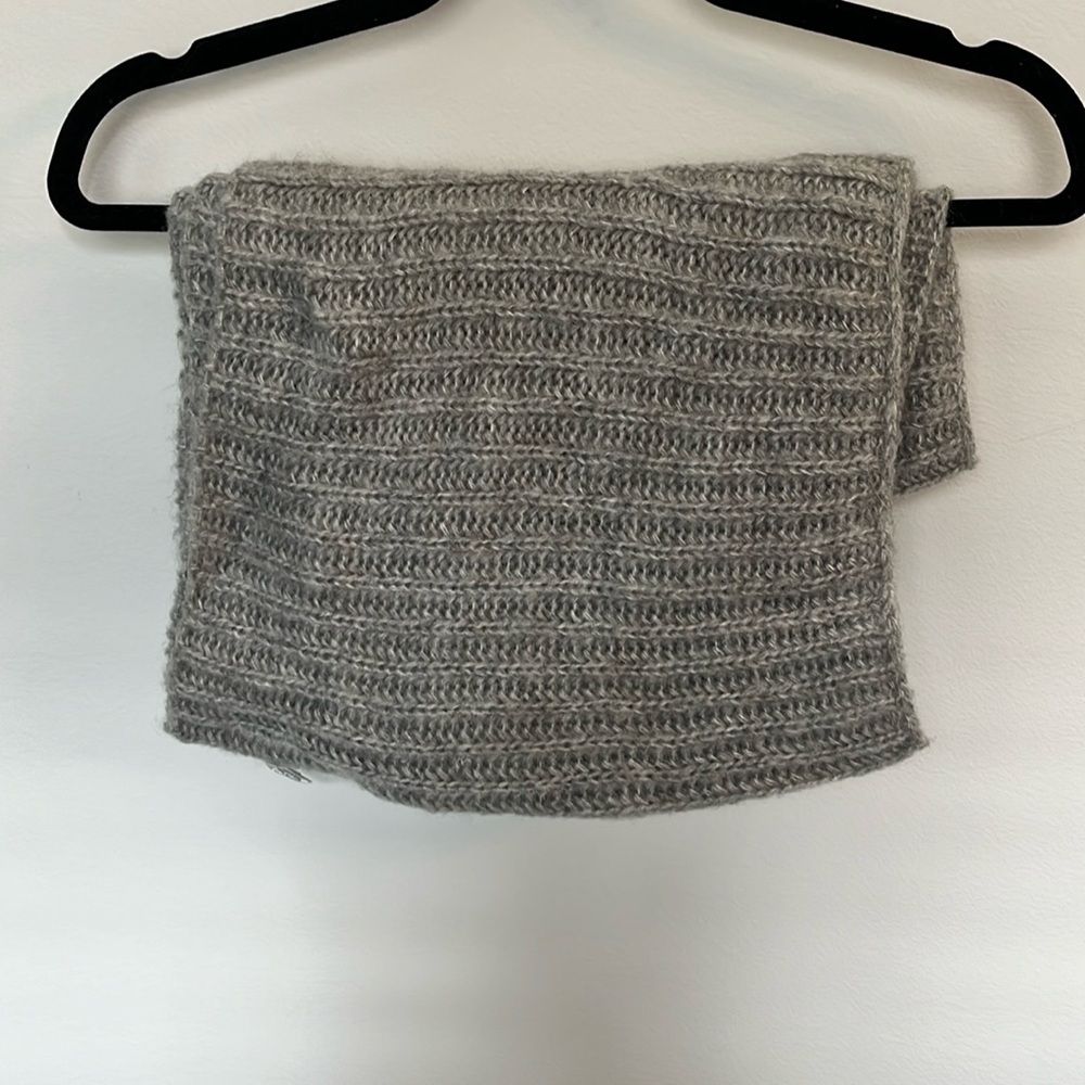 Grey wrap scarf